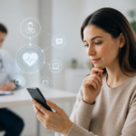 Paciente revisando información médica digital antes de elegir una clínica en España